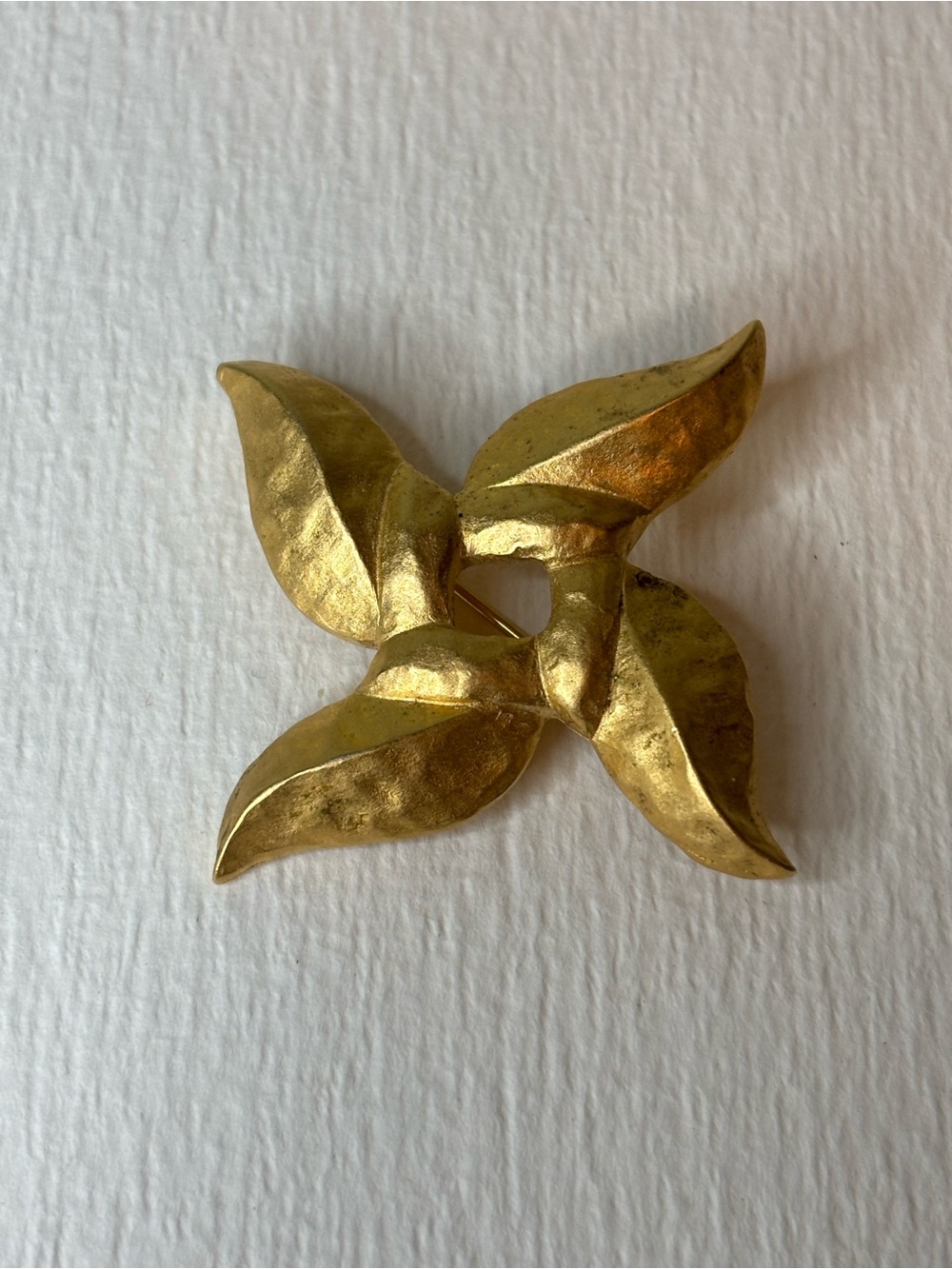 Vintage Napier Gold Leaf Cluster Brooch